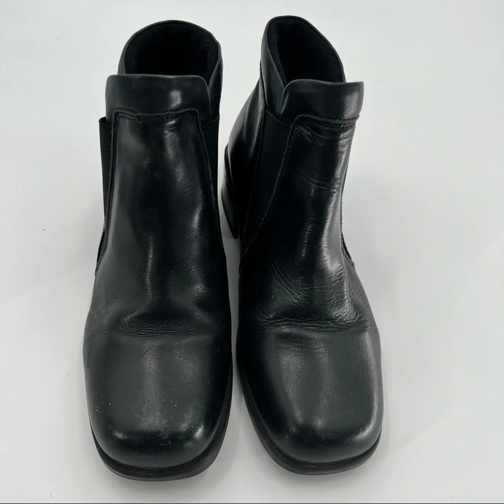 Spring Step black leather boots shoes size 6